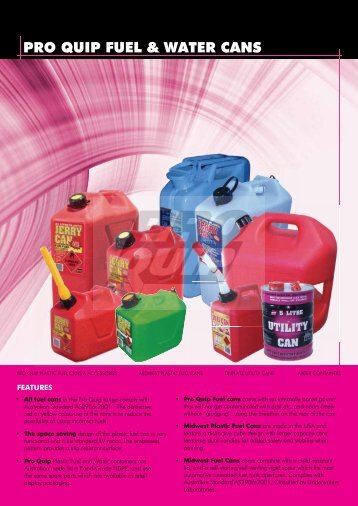 australian made fuel cans - Pro Quip