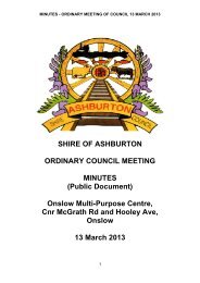 Minutes - Ordinary Meeting of Council 13 March 2013 - Shire of ...