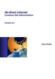 db-direct internet Customer Self Administration - GTB - Deutsche Bank