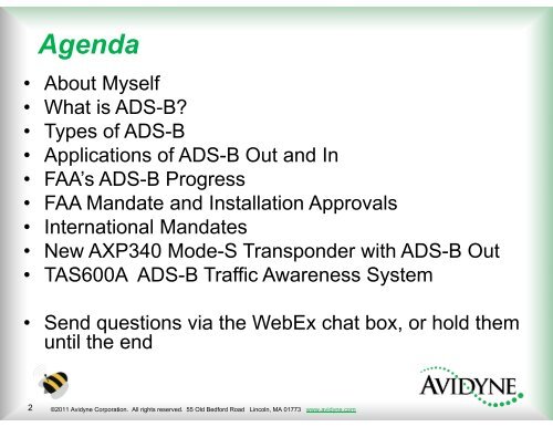 ADS-B Webinar (PDF) - Avidyne