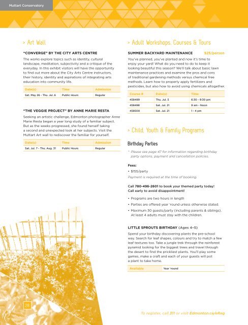 Summer in the City Program Guide 2012 - City of Edmonton