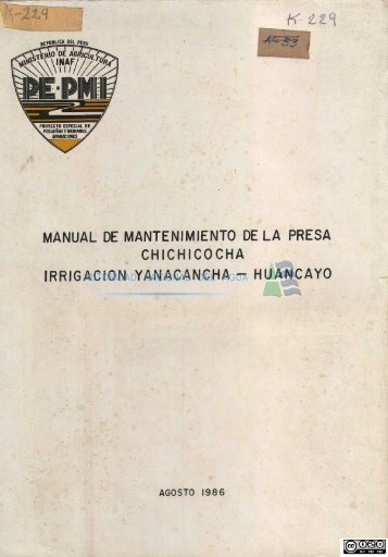 fÃ­^' MANUAL DE MANTENIMIENTO DE LA PRESA CHICHICOCHA ...