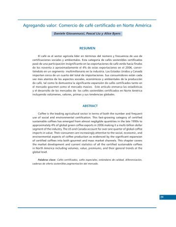 Agregando valor: comercio de cafÃ© certificado en Norte AmÃ©rica ...