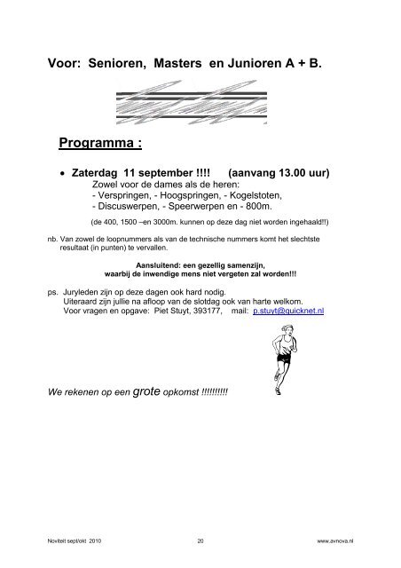 In deze Noviteit van september/oktober 2010 Verslag en ... - AV Nova