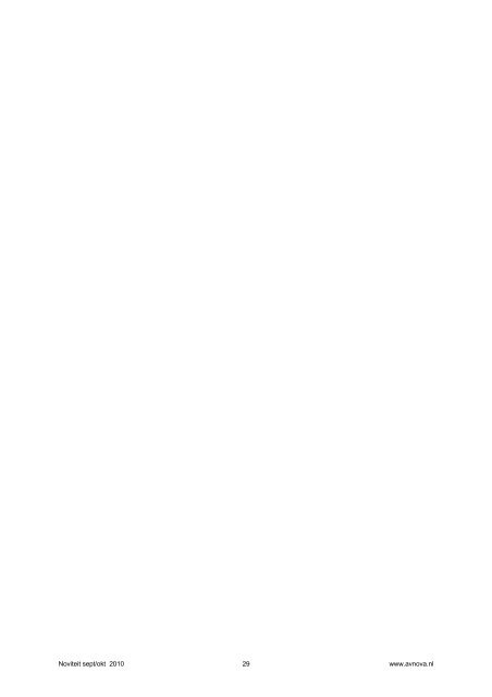 In deze Noviteit van september/oktober 2010 Verslag en ... - AV Nova