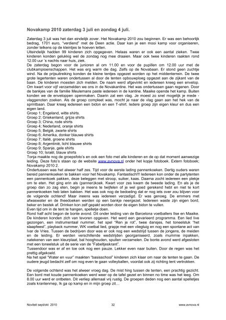 In deze Noviteit van september/oktober 2010 Verslag en ... - AV Nova