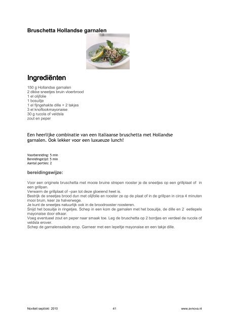 In deze Noviteit van september/oktober 2010 Verslag en ... - AV Nova
