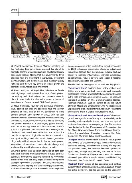 CommuniquÃ© November 2009 | 1 - CII