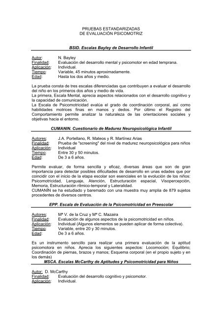 PRUEBAS ESTANDARIZADAS DE EVALUACIÓN ... - Profes.net