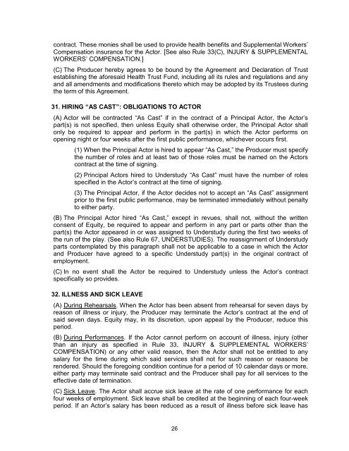 Hollywood Area Theatre (HAT) Rulebook 10-13 - Actors