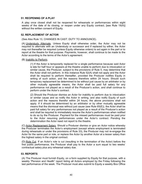 Hollywood Area Theatre (HAT) Rulebook 10-13 - Actors