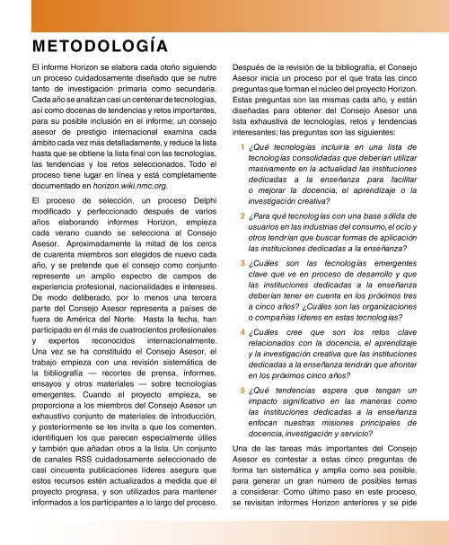 informe Horizon 2010 - The New Media Consortium