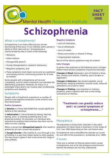 research paper topics about schizophrenia