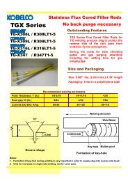 TGX Series - Kobelco Welding of America Inc.