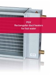 PGV Rectangular duct heaters for hot water - VEAB Heat Tech AB