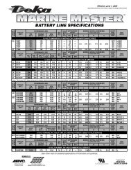 BATTERY LINE SPECIFICATIONS - Marine Warehouse