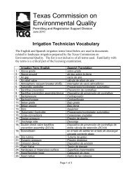 Irrigation Technician Vocabulary - Texas Commission on ...
