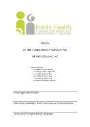 The Rules of the PHA - Public Health Association of New Zealand