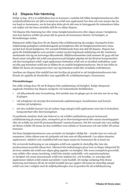 Undantag frÃ¥n kommunala fÃ¶reskrifter - Avfall Sverige