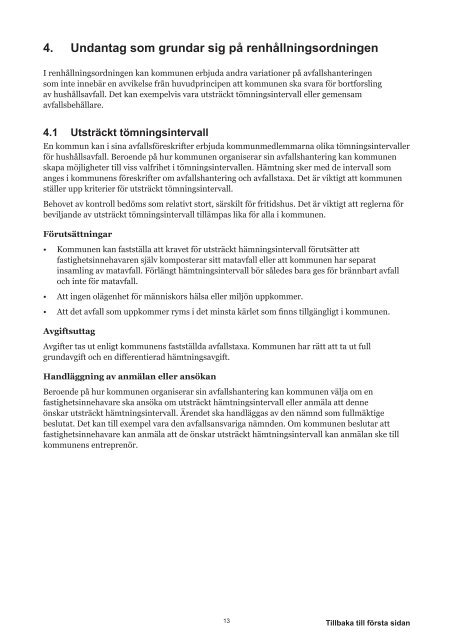 Undantag frÃ¥n kommunala fÃ¶reskrifter - Avfall Sverige
