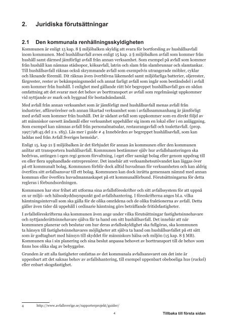 Undantag frÃ¥n kommunala fÃ¶reskrifter - Avfall Sverige