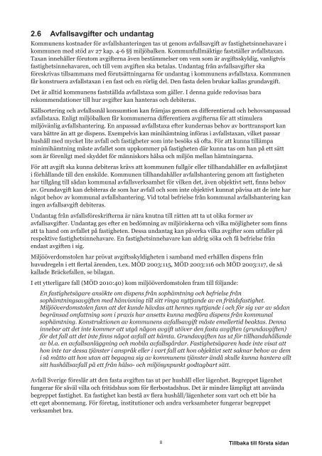 Undantag frÃ¥n kommunala fÃ¶reskrifter - Avfall Sverige