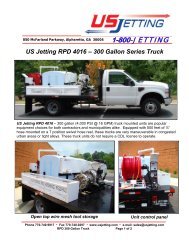 4016-300 RPD Open Truck - US Jetting