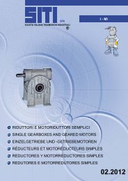 I-MI Catalogo riduttori - Siti SpA | SocietÃ  Italiana Trasmissioni ...