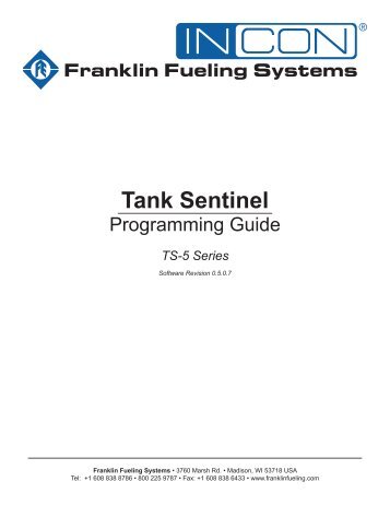 T5 Programming Manual - Franklin Fueling Systems