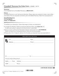 PrimeMailÂ® Pharmacy Fax Order Form â Page 1 OF 2