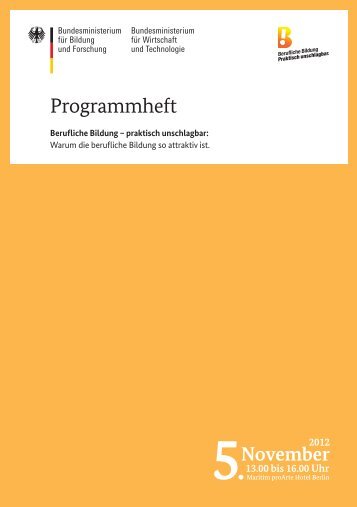 5. November - Berufliche Bildung - Praktisch unschlagbar