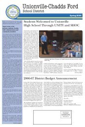 Spring Newsletter.indd - Unionville-Chadds Ford School District