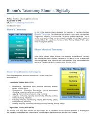 Bloom's Taxonomy Blooms Digitally - Southwest High School