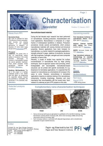 Nanocellulose-based materials - PFI