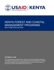 KENYA FOREST AND COASTAL MANAGEMENT PROGRAMS