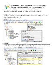 Korrekturen und neue Funktionen in der Version SJ AVA 9.5.3