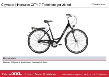Produkte | Hercules CITY 7 Tiefeinsteiger 26 zoll - Fahrrad-XXL