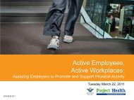 Active Employees, Active Workplaces: - PARC - The Physical Activity ...