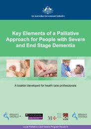 Key Elements of a Palliative Approach for People with ... - CareSearch