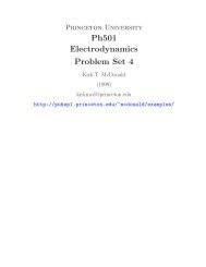 Ph501 Electrodynamics Problem Set 4 - Princeton University