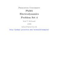 Ph501 Electrodynamics Problem Set 4 - Princeton University