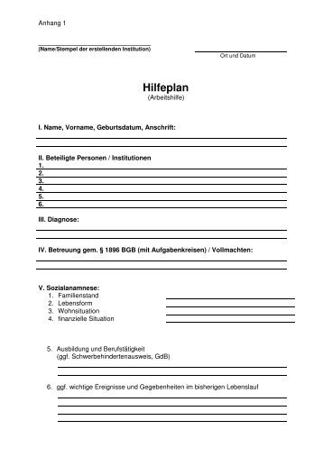 Muster: Individueller Hilfeplan - OSIRIS