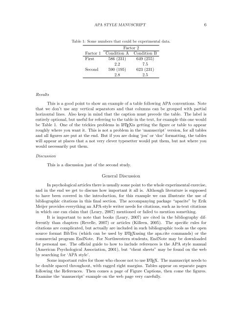 Example of an APA-style manuscript for Research Methods in ...