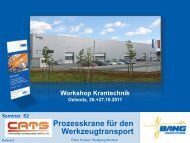 Prozesskrane fÃ¼r den Werkzeugtransport - BANG Kransysteme