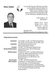 Peter Gabler - Fachgruppe Elektronik und EDV