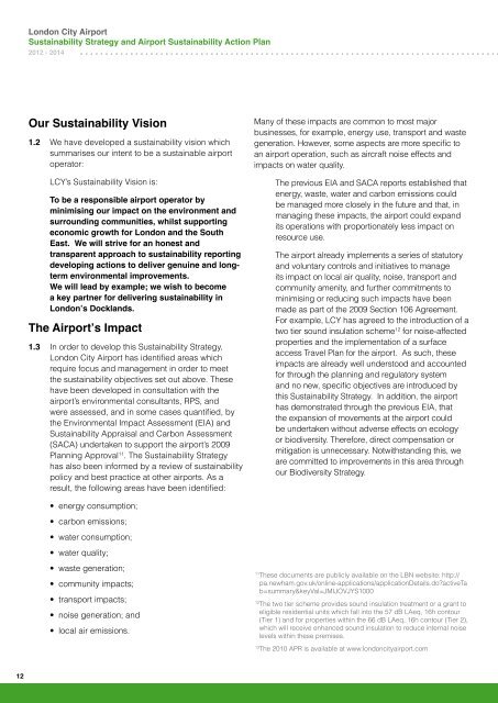 Sustainability Stratergy and Action Plan - London City Airport