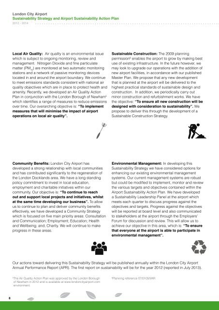 Sustainability Stratergy and Action Plan - London City Airport