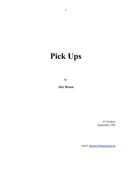 Pick Ups - Alex Broun