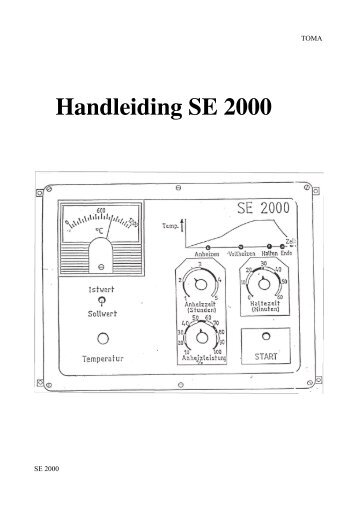 Handleiding SE 2000 - Toma