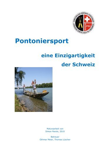 Pontoniersport eine Einzigartigkeit der Schweiz - Pontoniere ...